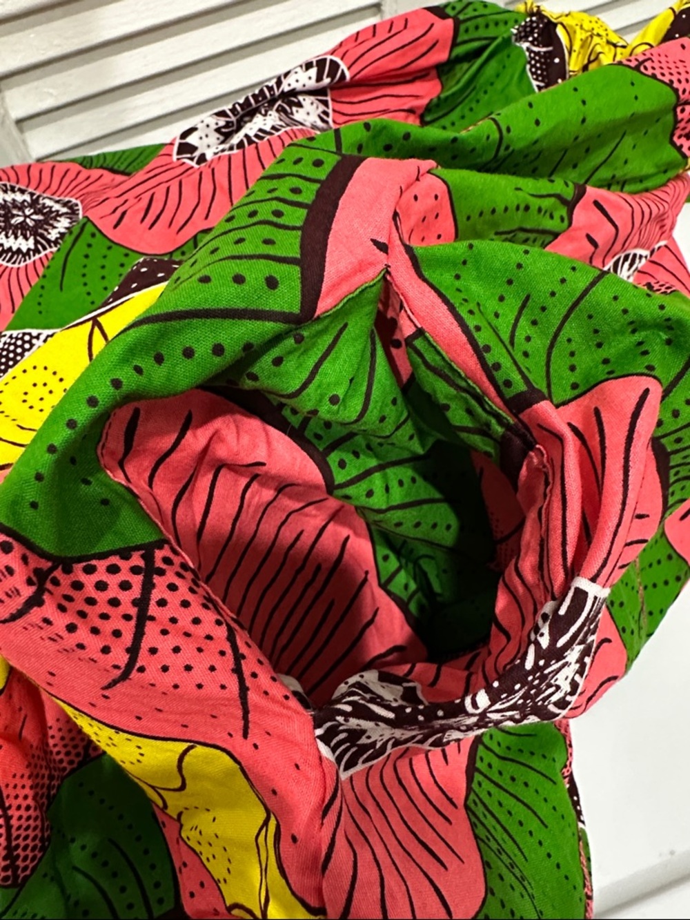 Grass Fields African pattern tent tank dress pockets size 12 colorful fun boho - Picture 5 of 5